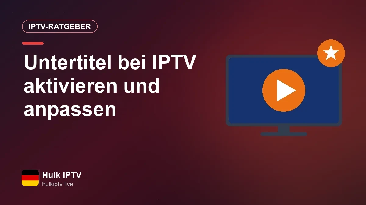 IPTV-Untertitel: aktivieren, Sprache festlegen, Schrift anpassen Untertitelmenü einer IPTV-App auf dem Fernseher